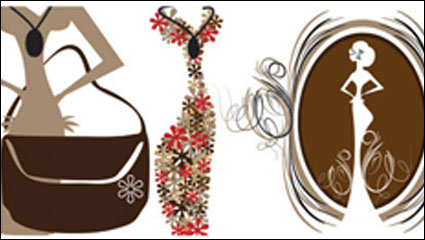 Slim woman vector material