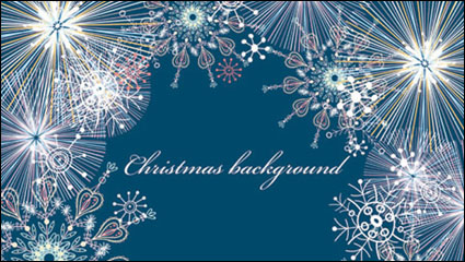 Beautiful snowflake pattern background 05 - vector material