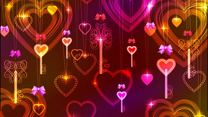 Valentine gorgeous light 03 - vector material