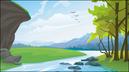 Beautiful landscapes 03 - vector