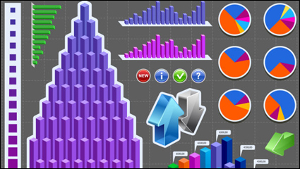 Statistics icon 02 - vector material