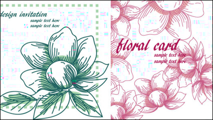 The retro line draft of pattern 02 - vector material