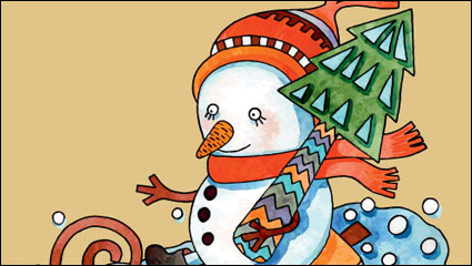 Christmas cartoon illustrator 03 - vector material