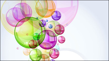 Colorful bubbles background 01 - vector material