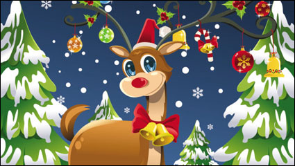 The Christmas scenario illustrator 01 - vector material