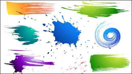 Splash brush effects - vector material