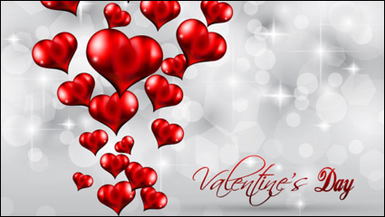 Valentine background 02 - vector material