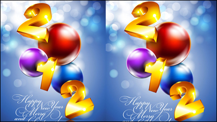 Beautiful Christmas decoration background 03 - vector material