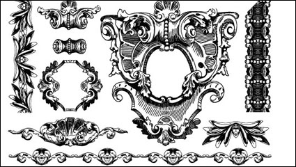 European pattern border 01 - vector material