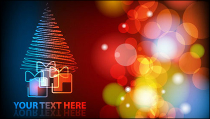 Gorgeous Christmas background 03 - vector material