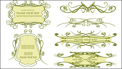 European lines border 03 - vector material