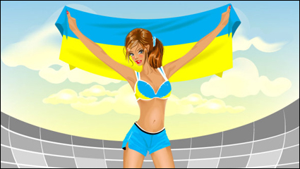 Cartoon Soccer elements 02 - vector material