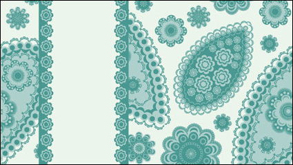 Exquisite pattern background 01 - vector material