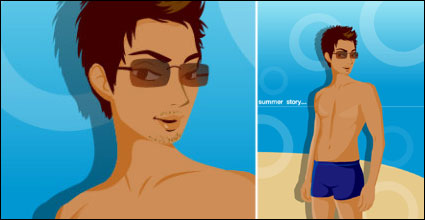 Vector material swimwear men