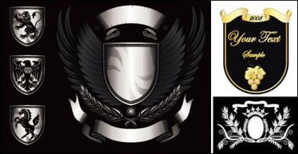 Wings, shields, grapes, wheat, lions, horses, eagles