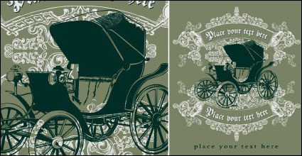 Classic cars vector pattern