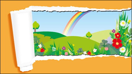 Torn paper vector