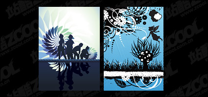 Pictures style illustrations vector material