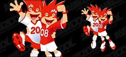 2008 European Cup mascot vector material