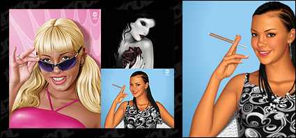 cdr beauties vector drawing material