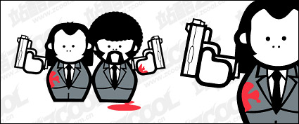 The trend of cartoon characters vector material