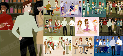 Modern men and women illustration Series-2