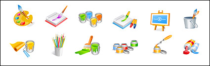 Design art supplies category vector