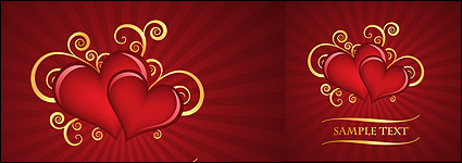 Heart-shaped pattern with the pattern