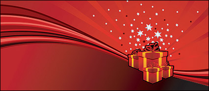 Vector joyous holiday gifts elements material